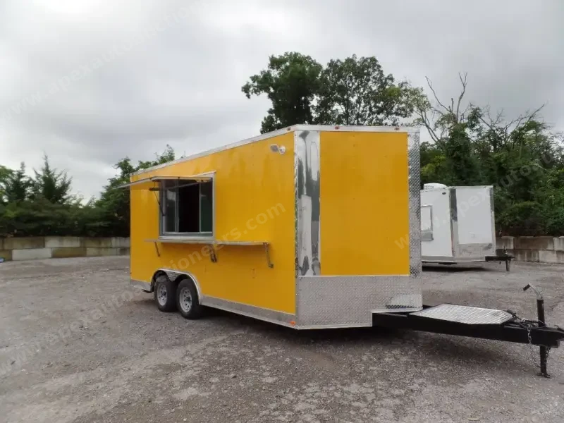 8.5' x 17' Yellow Concession Food Trailer photo 3