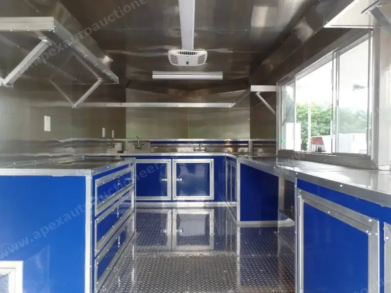 8.5' x 17' Yellow Concession Food Trailer photo 7