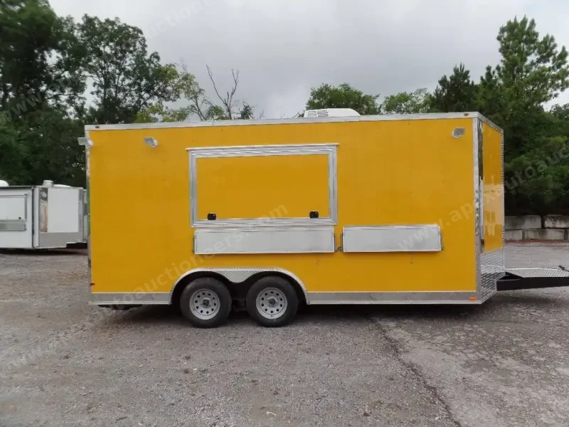 8.5' x 17' Yellow Concession Food Trailer photo 12
