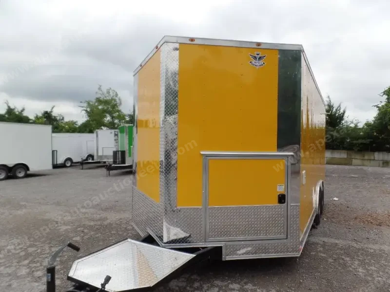 8.5' x 17' Yellow Concession Food Trailer photo 11