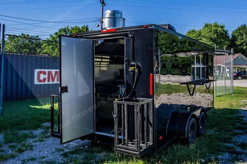 2025 Fully Equipped Food Trailer 7x16 Black-Out photo 2