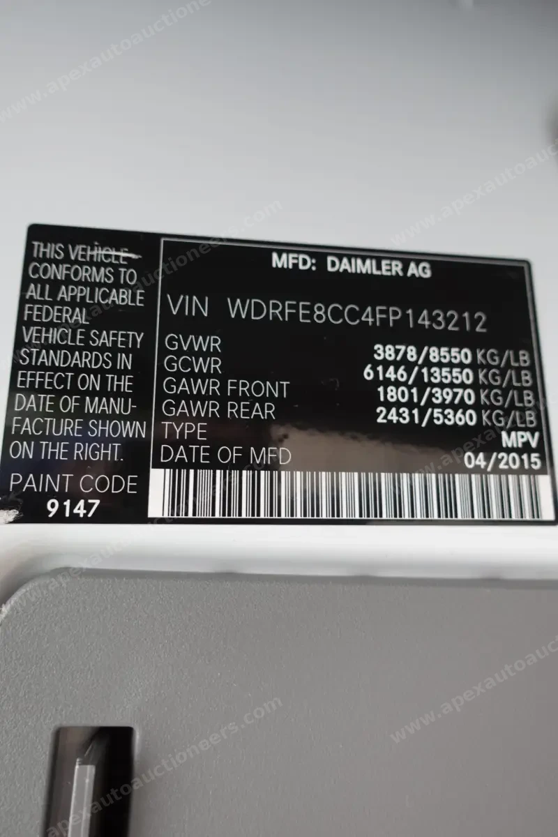 2015 Freightliner Sprinter 2500 4x4 photo 87