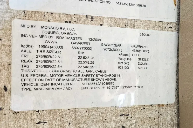 2010 Monaco Diplomat 42SQK photo 201